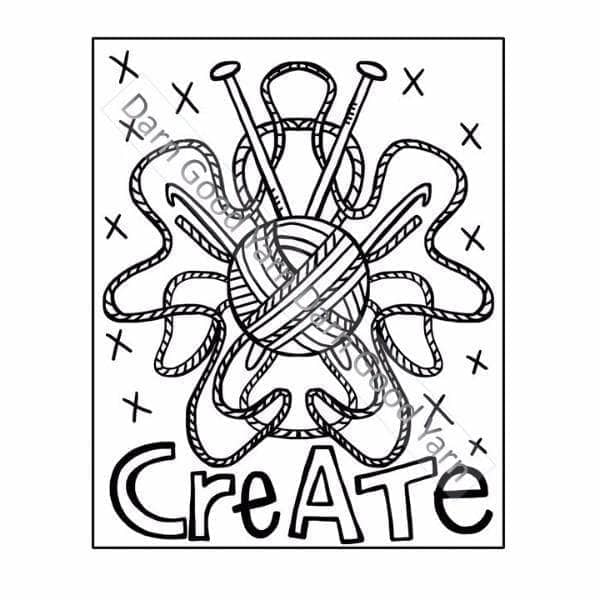 Darn Good Yarn Relaxation Coloring Book