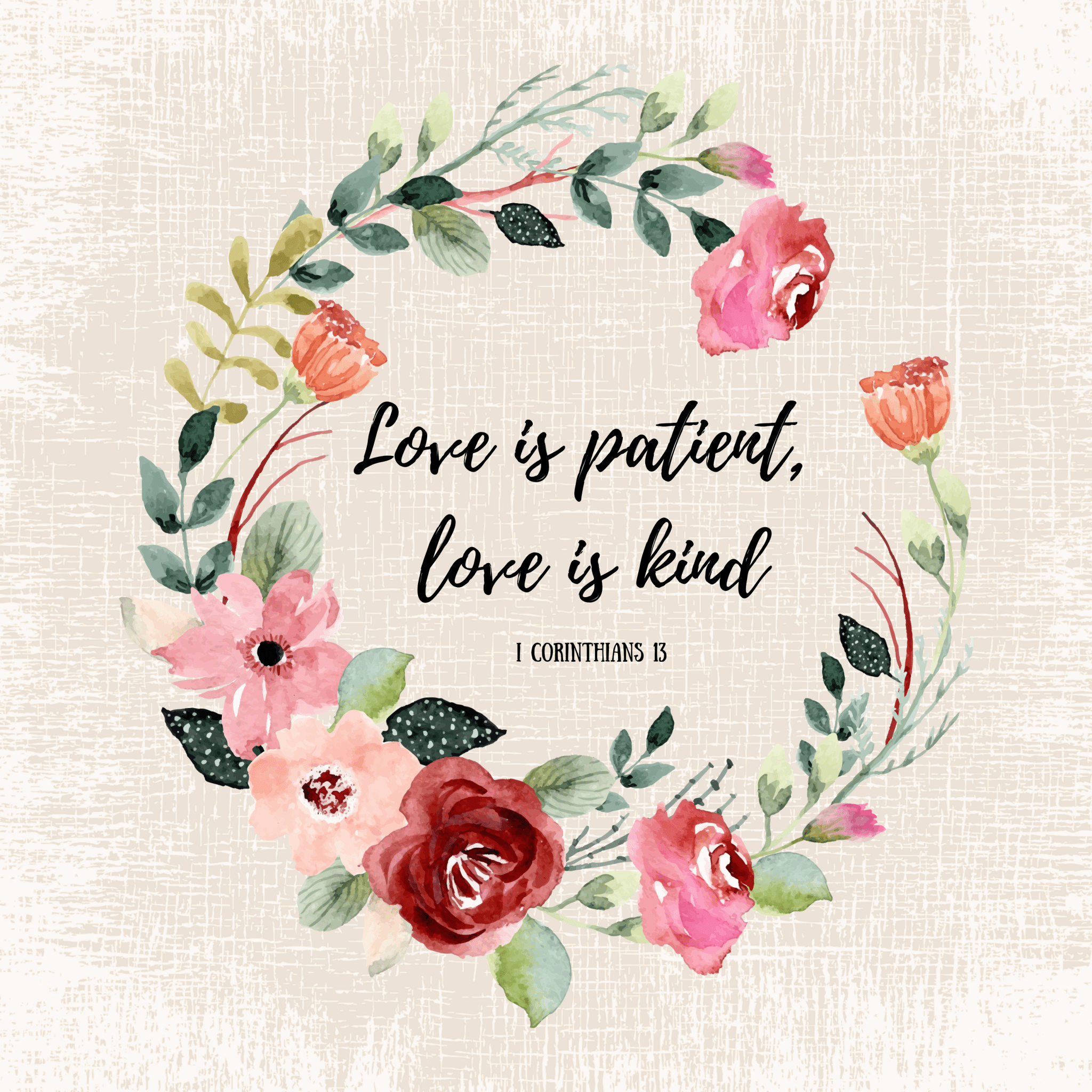 6" Bible Verse Fabric Panel