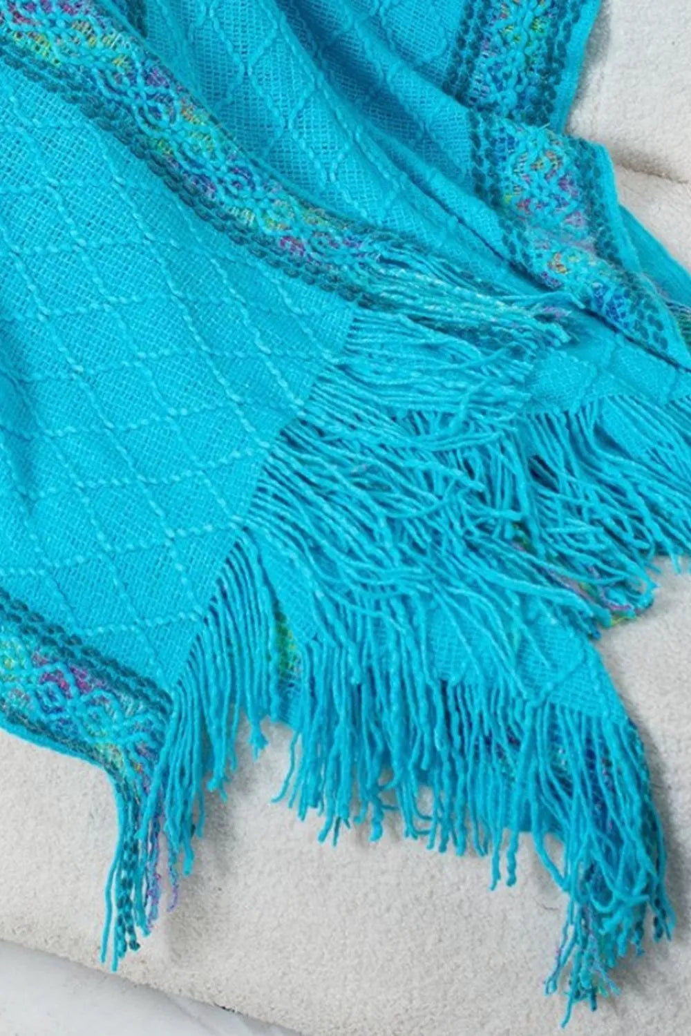 Hooded tassel cloak sweater shawl women&