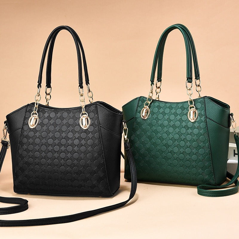 Mother-in-Child Bag Autumn and Winter PU Leather Large Capacity Tote Bag Women&