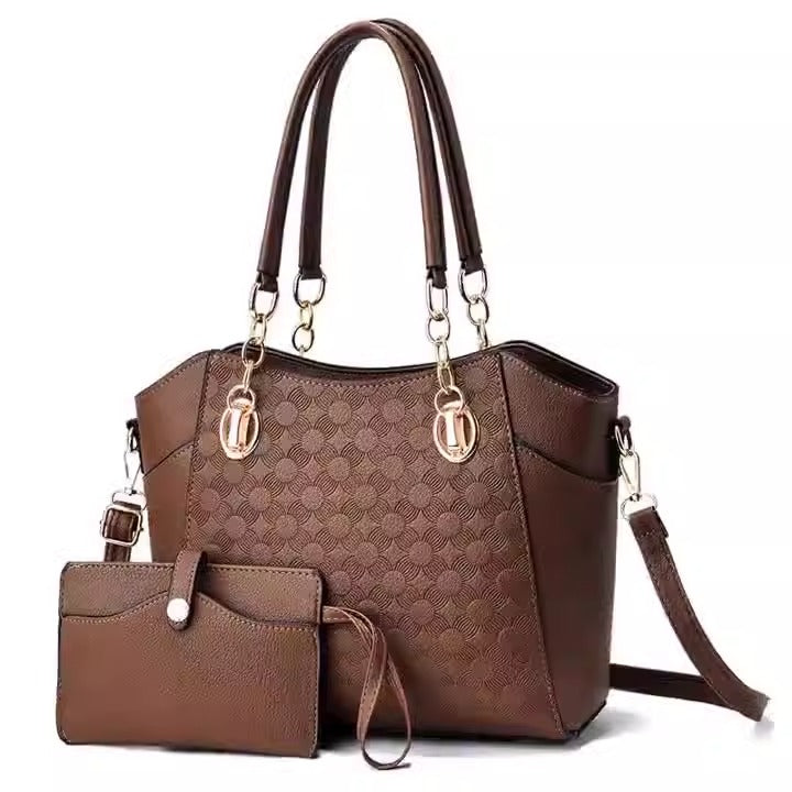 Mother-in-Child Bag Autumn and Winter PU Leather Large Capacity Tote Bag Women&