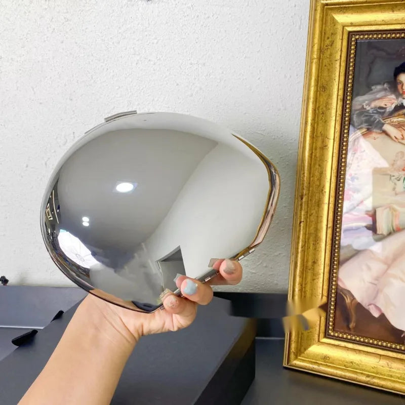 niche Metal shell shape clutch bag Smooth mirror surface silver gold women evening party cute purse handbag new