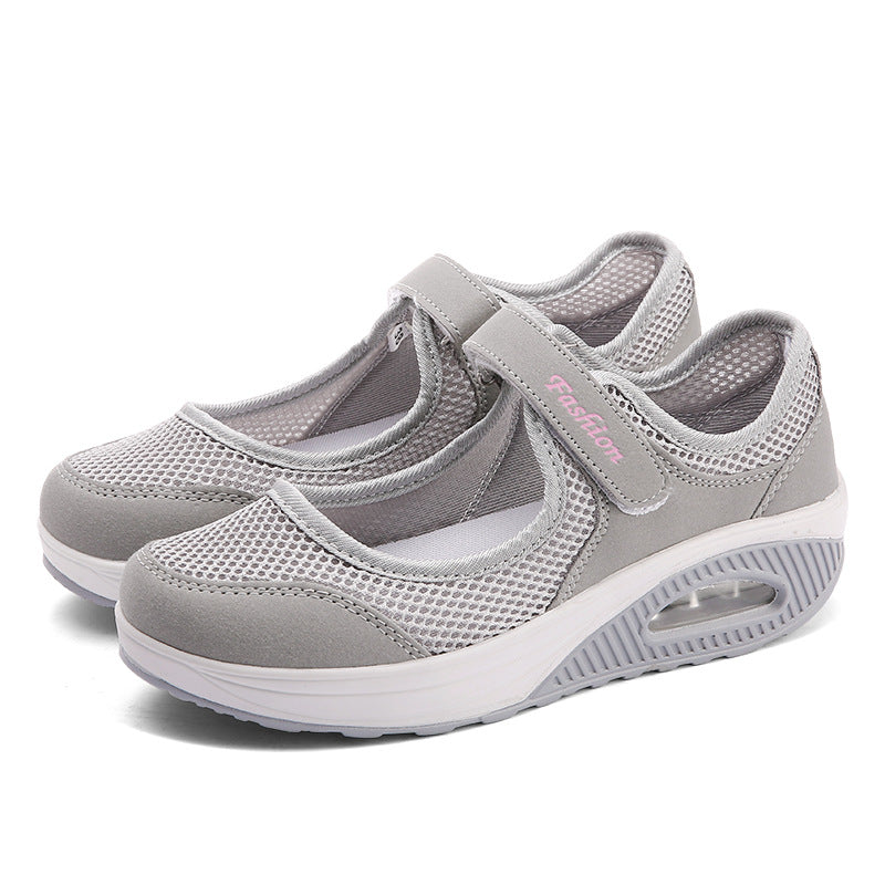Outdoor large-size mesh shoes rocking shoes women&