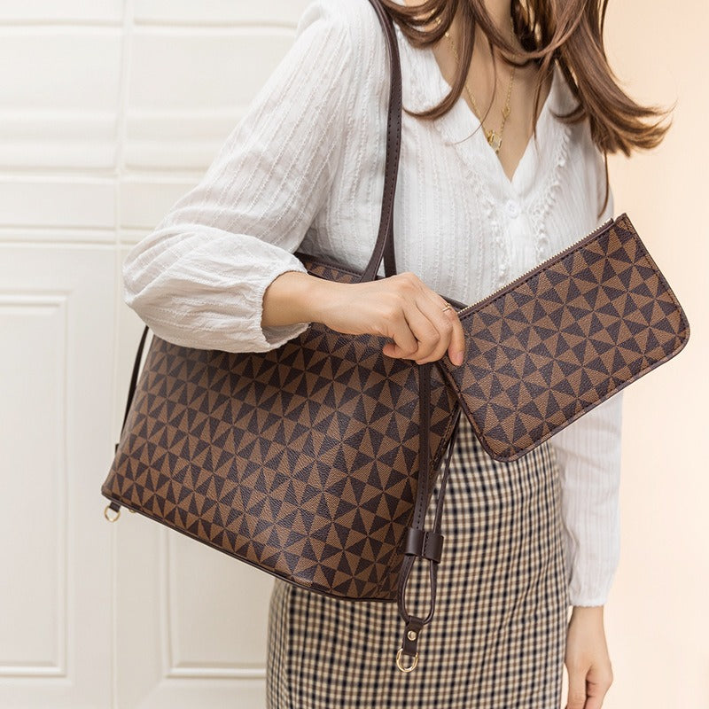 Tote Bag Windmill Pattern Handheld Shoulder Bag Large Capacity Two Piece Set Mother&