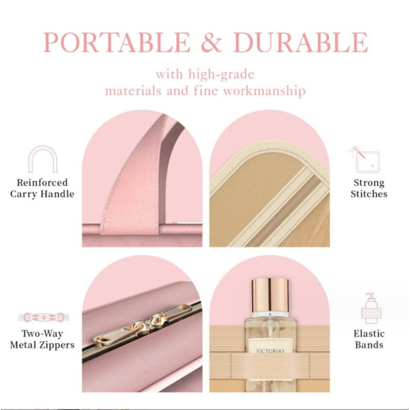 Travel toiletry bag with hook portable makeup bag travel ladies&