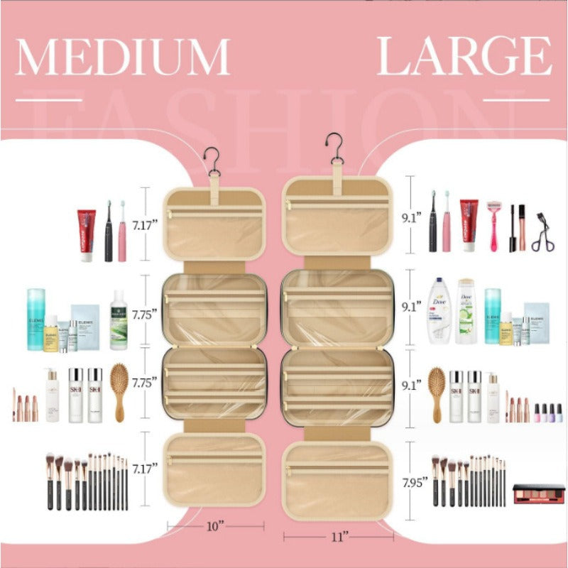 Travel toiletry bag with hook portable makeup bag travel ladies&