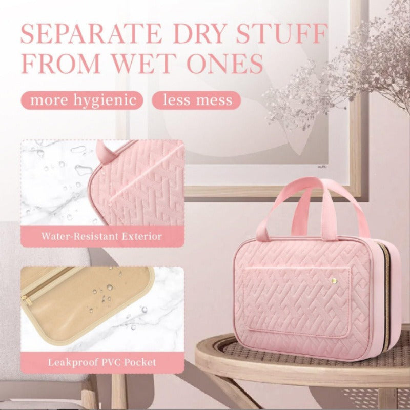 Travel toiletry bag with hook portable makeup bag travel ladies&