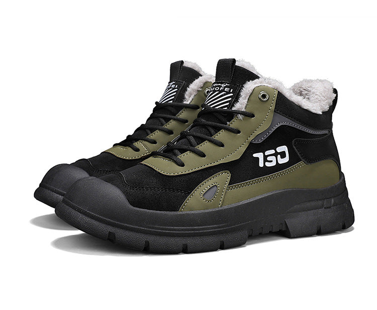 Winter fleece warm Martin boots men&