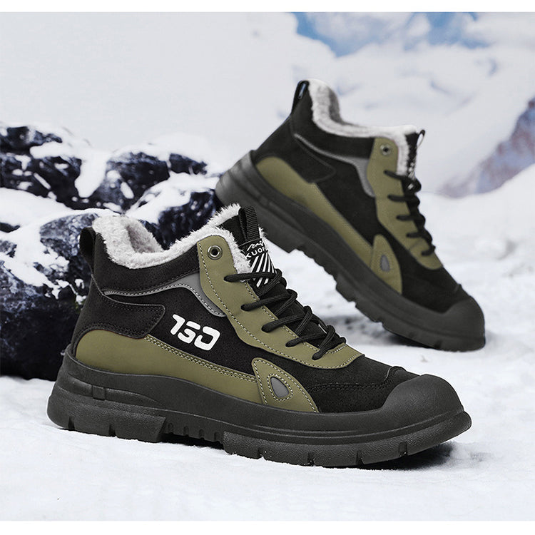 Winter fleece warm Martin boots men&
