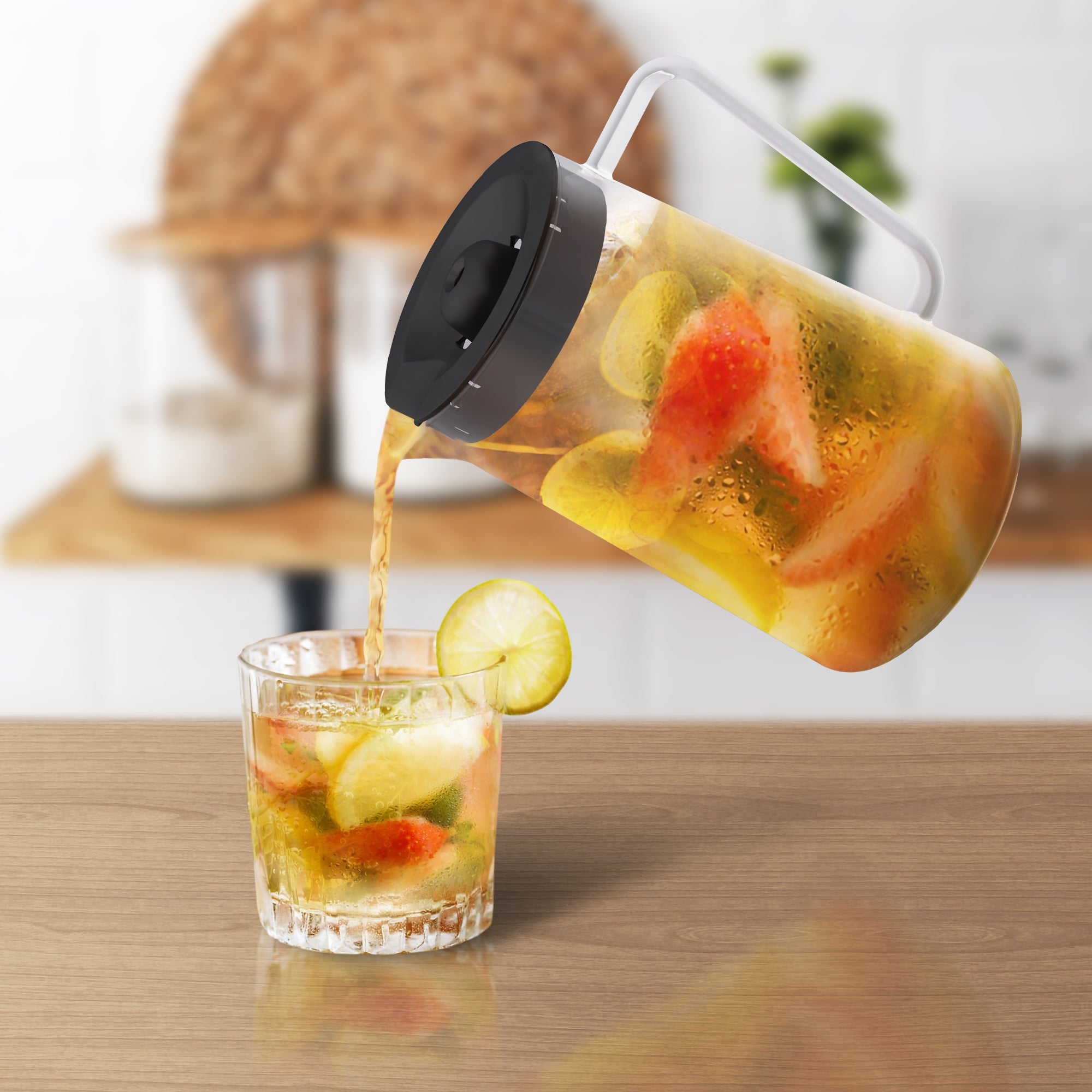 Wirsh Iced Coffee Maker, Iced Tea Maker with 85 Ounce Pitcher,Strength Control and Reusable Filter