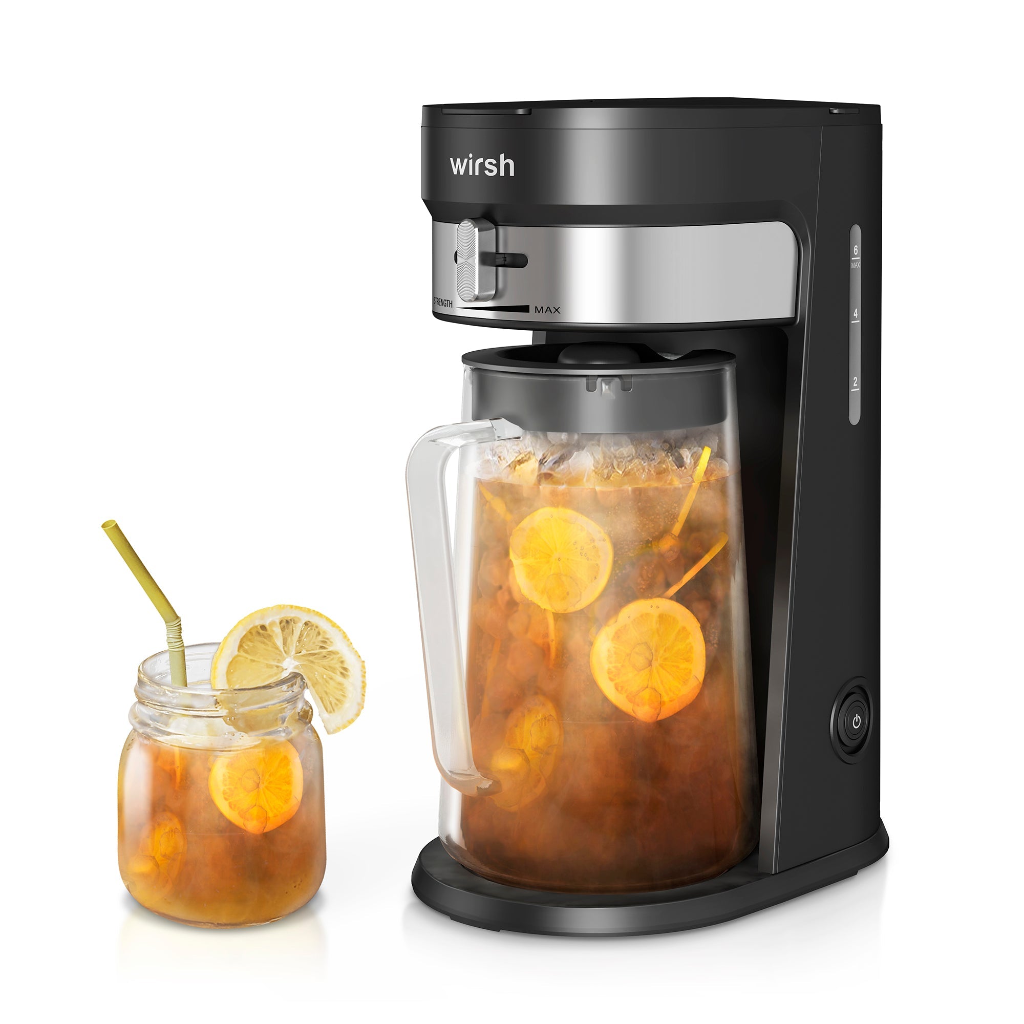 Wirsh Iced Coffee Maker, Iced Tea Maker with 85 Ounce Pitcher,Strength Control and Reusable Filter