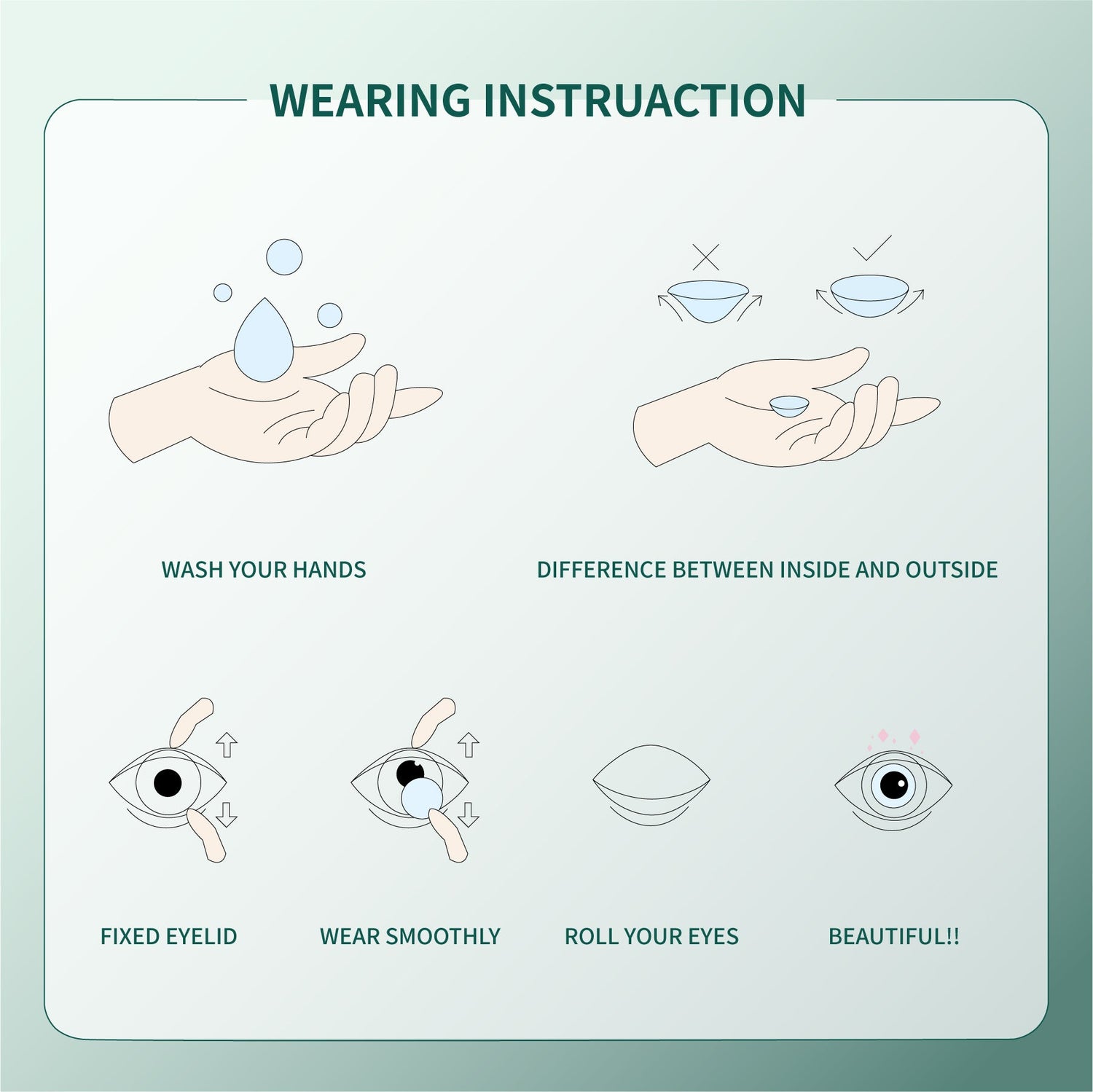1Pair FDA Certificate Eyes Beautiful Pupil Colorful Girl Cosplay Contact Lenses  Purely blue