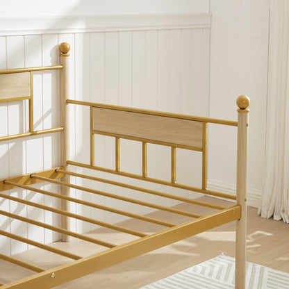 Daybed sofa bed metal framed with trundle twin size  golden 77&