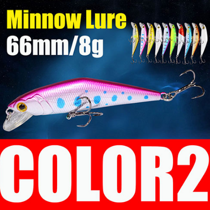 AFISHLURE Bass Wobblers Trout Fishing Lure  66mm/8g Minnow  Hard Baits Iscas Artificial Pesca Leurre