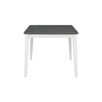 TREXM Classic and Traditional Style 6 - Piece Dining Set, Includes Dining Table  4 Upholstered Chairs &amp; Bench (White+Gray)