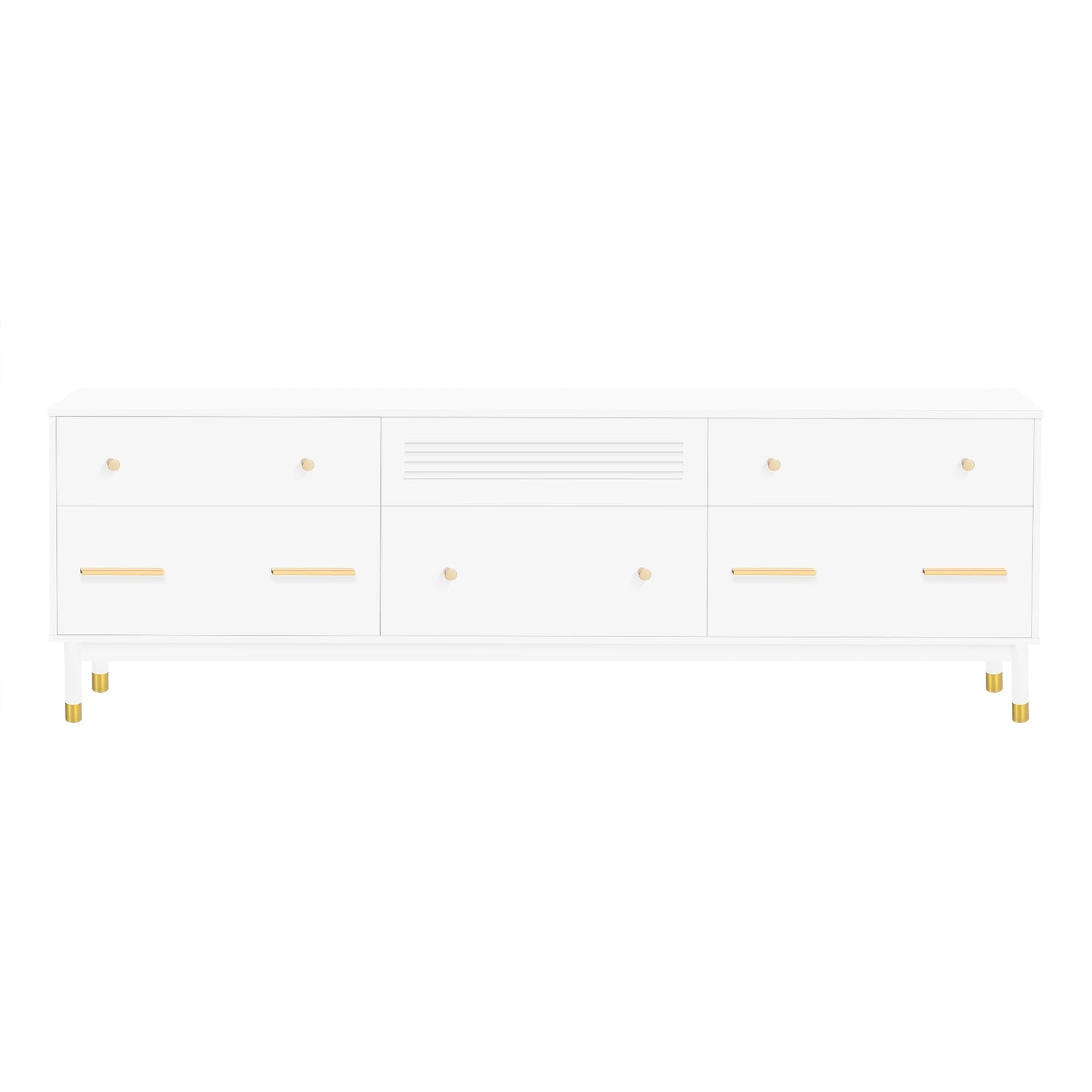 U-Can TV Stand for 75+ Inch TV Entertainment Center TV Media Console Table Modern TV Stand