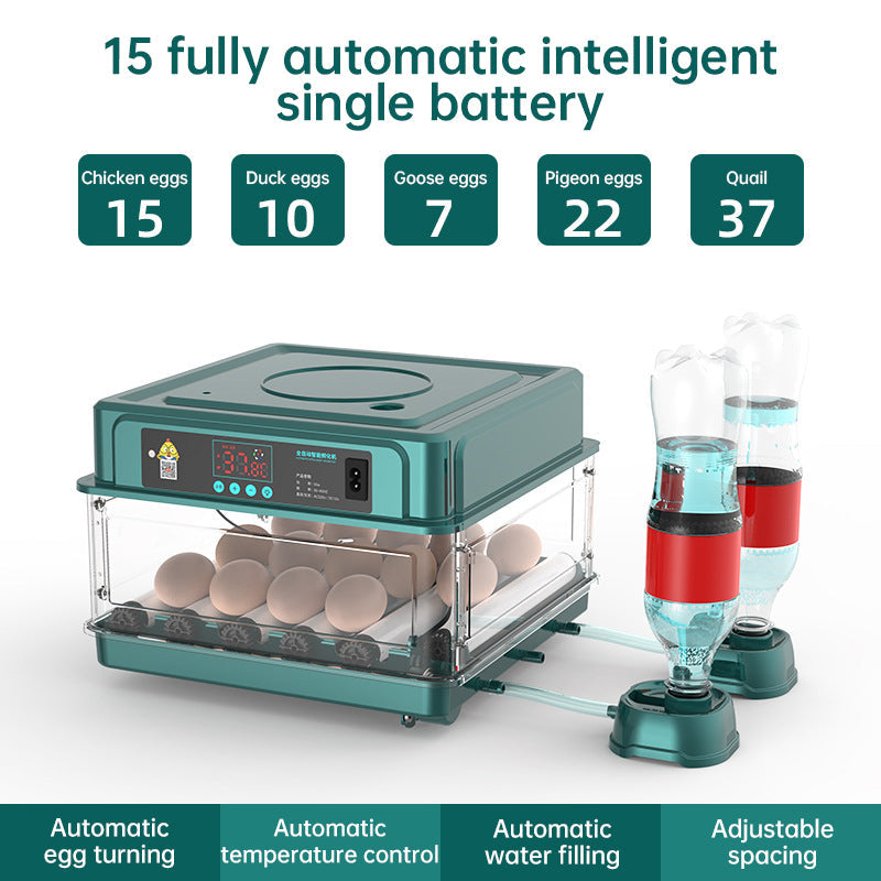 9 - 48 Egg Incubator: Automatic Egg - Turning &amp; Humidity Monitoring. Duck Incubator with Auto - Water Ionic Waterbed