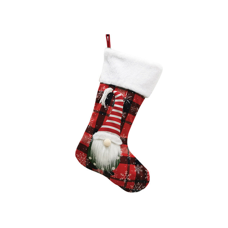 Christmas Decoration Faceless Doll 3D Christmas Socks Christmas Pendant Large Gift Bag
