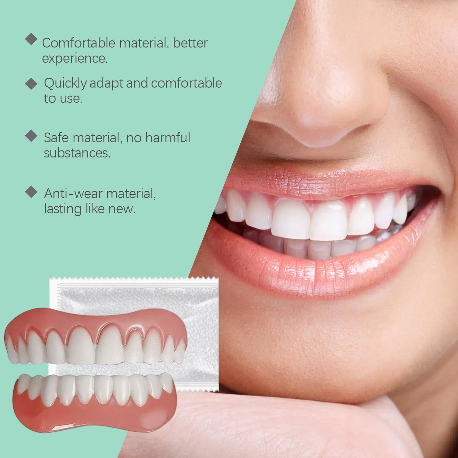 Denture Modification Braces Dental Cosmetic Sets Enhance Smile Appearance Comfortable Material Dentures