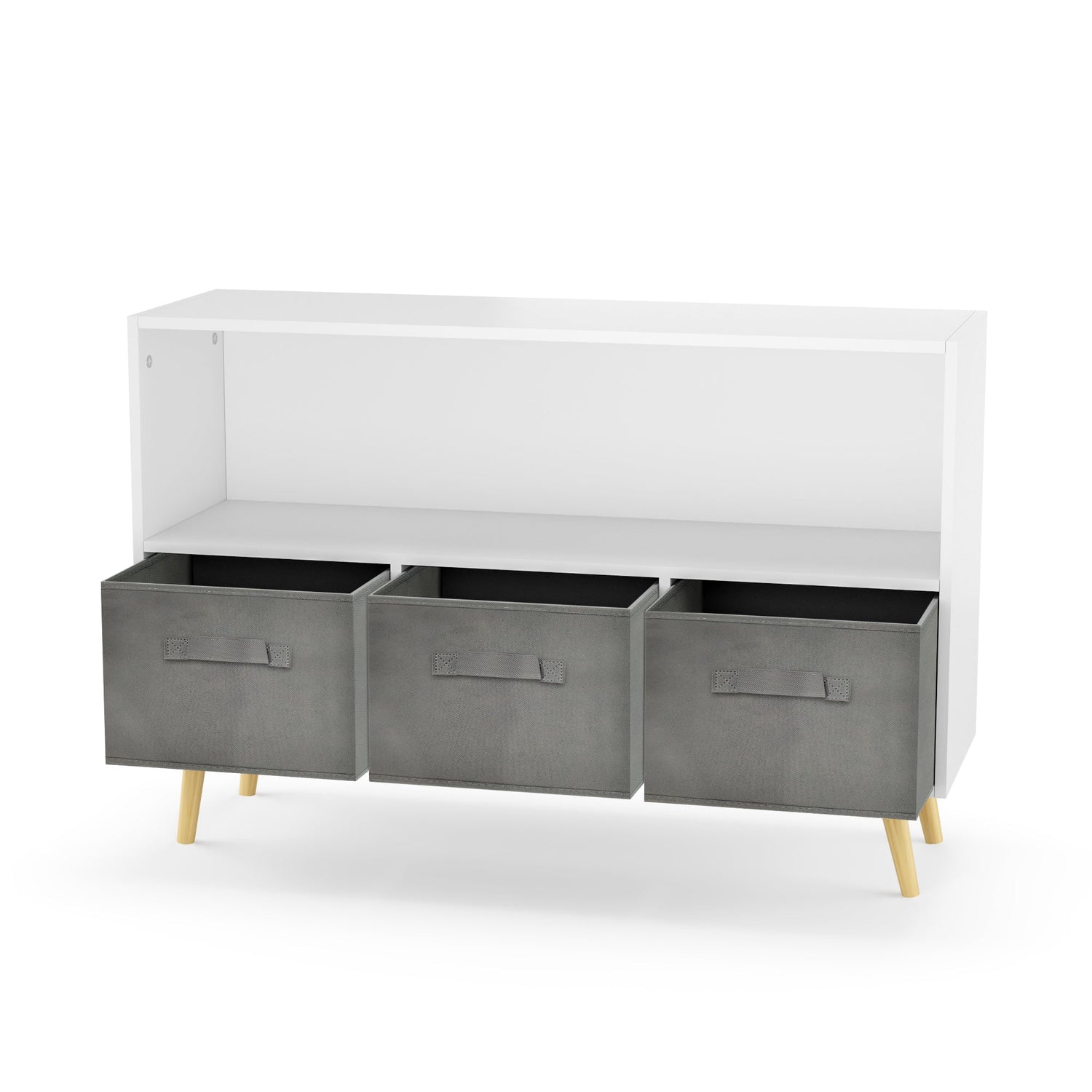Kids bookcase with Collapsible Fabric Drawers Children&