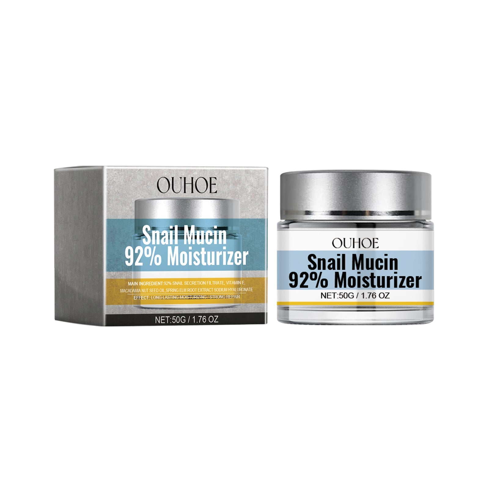 Snail Mucin 92% Moisturizer, Moisturizing And Smoothing Facial Wrinkles Firming And Elastic Skin Care Cream