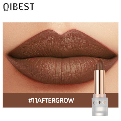 QIBEST Lipstick Velvet Matte Lipstick Not Easy To Fade Easy To Color Matte Lipstick