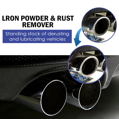Lron Powder &amp; Rust Remover, Multi-Functional Metal Rust Remover For Automobile And Motorcycle Exhaust Pipe Rust Renovation Maintenance