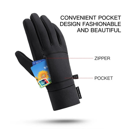 Outdoor warm cold windproof riding gloves touch screen windproof and anti-skid women&