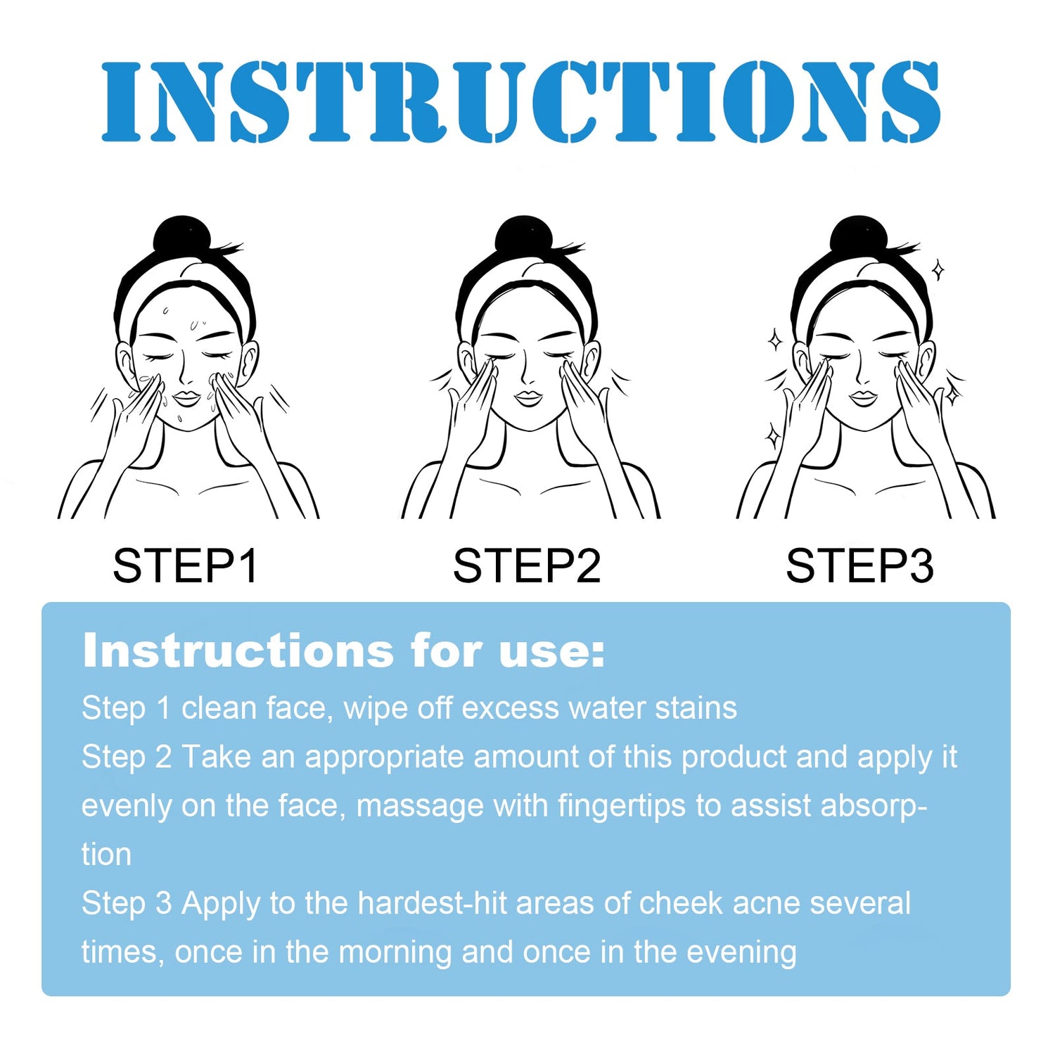 Hyaluronic Acid Face Serum, Moisturizing Repair Lighten Acne Mark Skin Care Whitening Essence