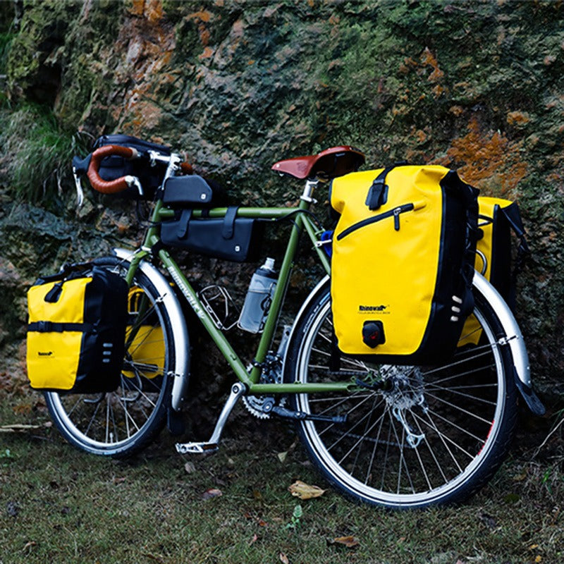RhinowalkWaterproof Bike Bag 27L Travel Cycling Bag Basket Bicycle Rear Rack Tail Seat Trunk Bags bicycle bags &amp; panniers