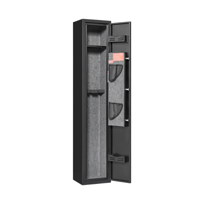 5 gun safes with 3 pistol pockets, quick access biometric adjustable heavy-duty gun rack mounted gun safes