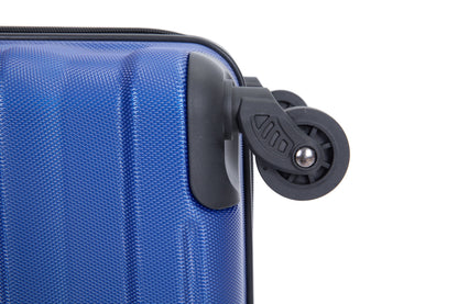 3 Piece Luggage Sets PC Lightweight &amp; Durable Expandable Suitcase with Two Hooks, Spinner Wheels, TSA Lock, (21/25/29) Dark Blue