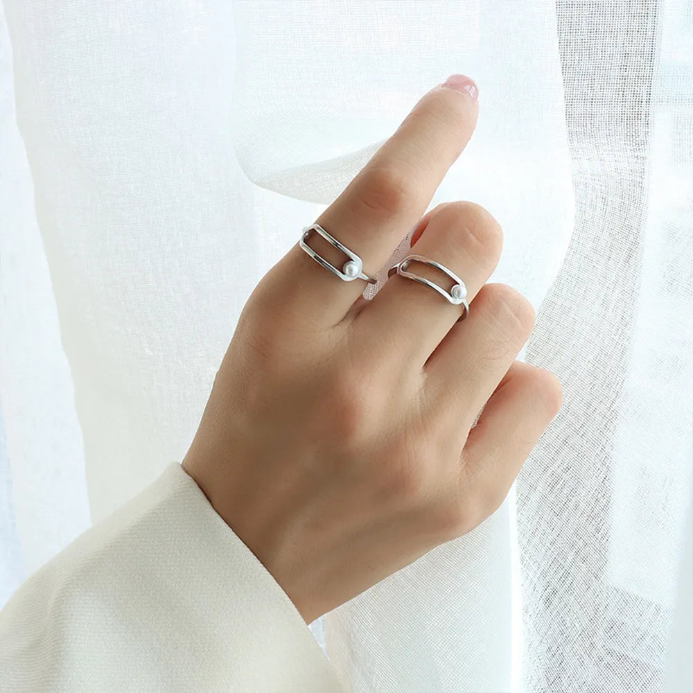 Titanium Pearl Ring