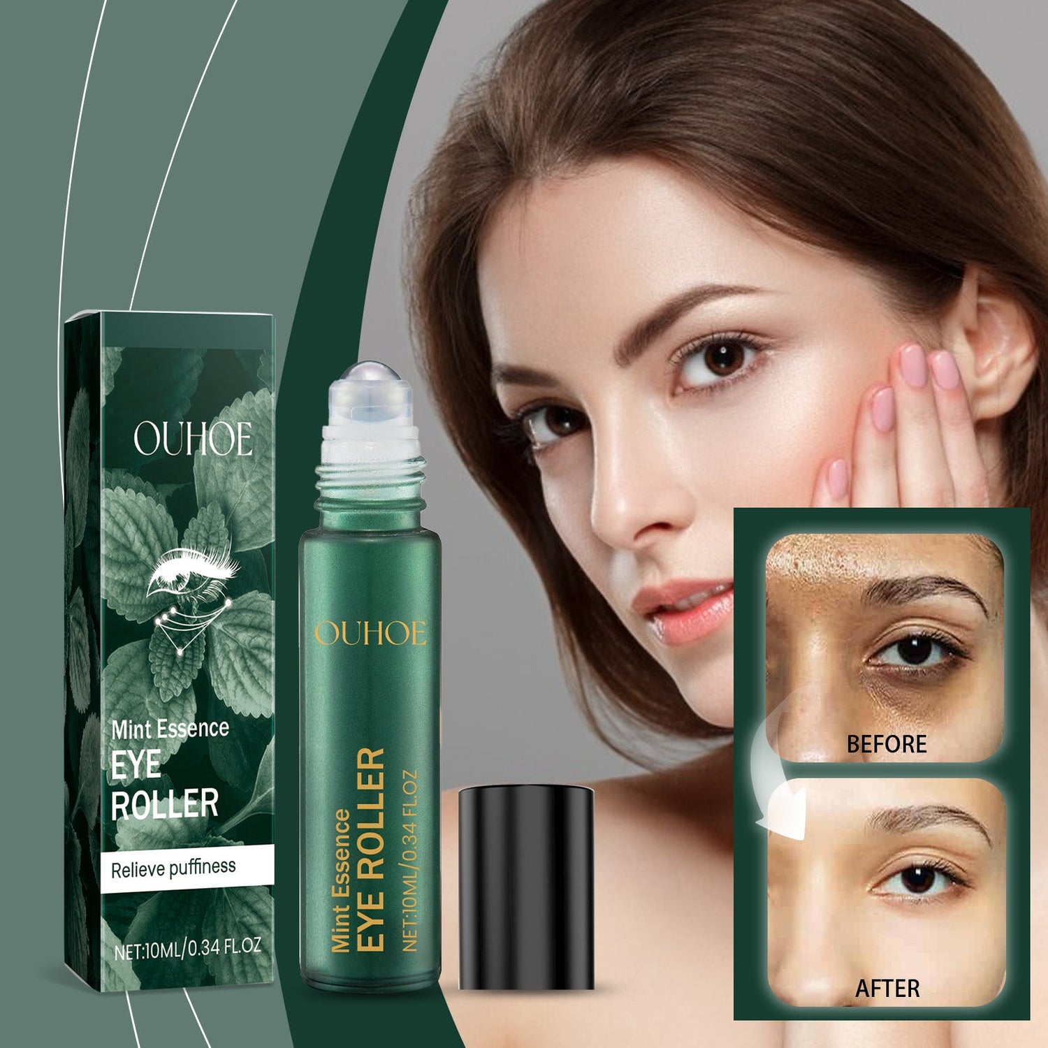 Mint Essence Eye Roller, Fade Fine Lines Crow&