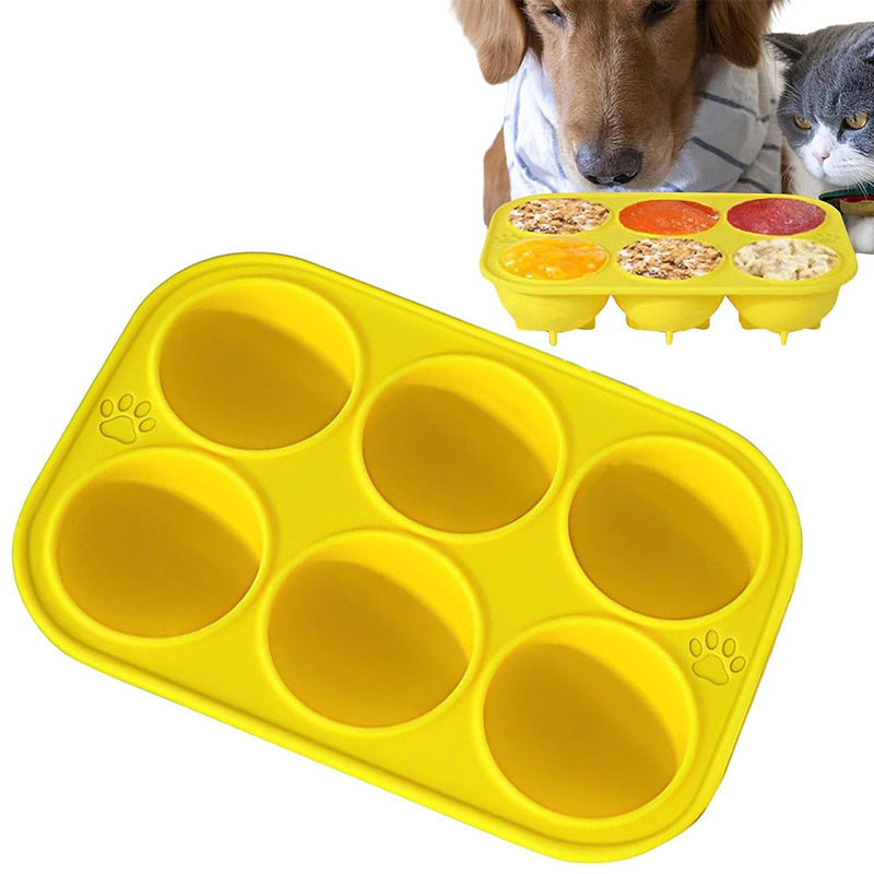 6 - cavity dog treat molds , compatible with Woof &amp; Power Chewer Pupsicle, silicone for frozen treats, reusable for Pupsicle toy