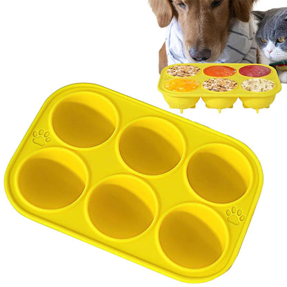 6 - cavity dog treat molds , compatible with Woof &amp; Power Chewer Pupsicle, silicone for frozen treats, reusable for Pupsicle toy