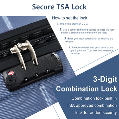 Hardshell Luggage Spinner Suitcase with TSA Lock Lightweight 20&