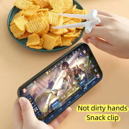 Playing games with fingers chopsticks snacking clips not dirty hands chopsticks finger loops