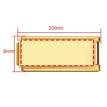 DIY Personalized Photo Picture Frame Making Titanium Steel Watch Band Chain Fashion Splicing Modular Bracelet