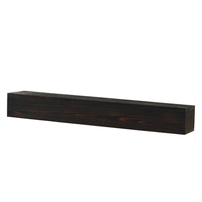 72" Rustic Wood Fireplace Mantel,Wall-Mounted &amp; Floating Shelf for Home Decor Espresso
