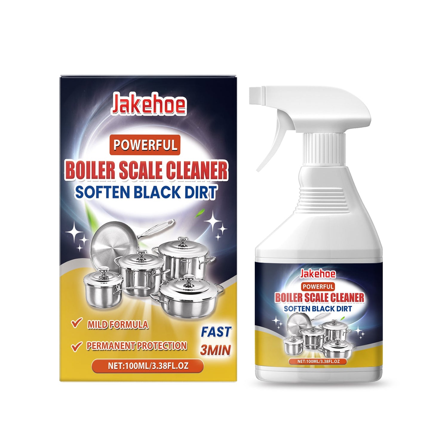 Pan Bottom Black Dirt Remover Clean Cooktop Kitchen Cutlery Oil Dirt Clean Multi-Effect Cleaner