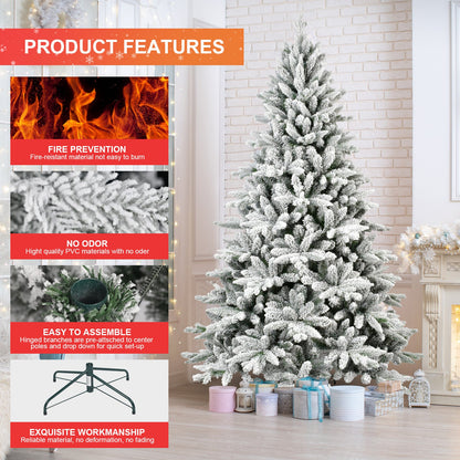 5FT PE&amp;PVC Flocked Christmas tree