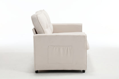 3 Fold Sofa Convertible Futon Couch sleeper sofabed Space saving loveseat Dark Gray &amp; Light Gray &amp; Beige