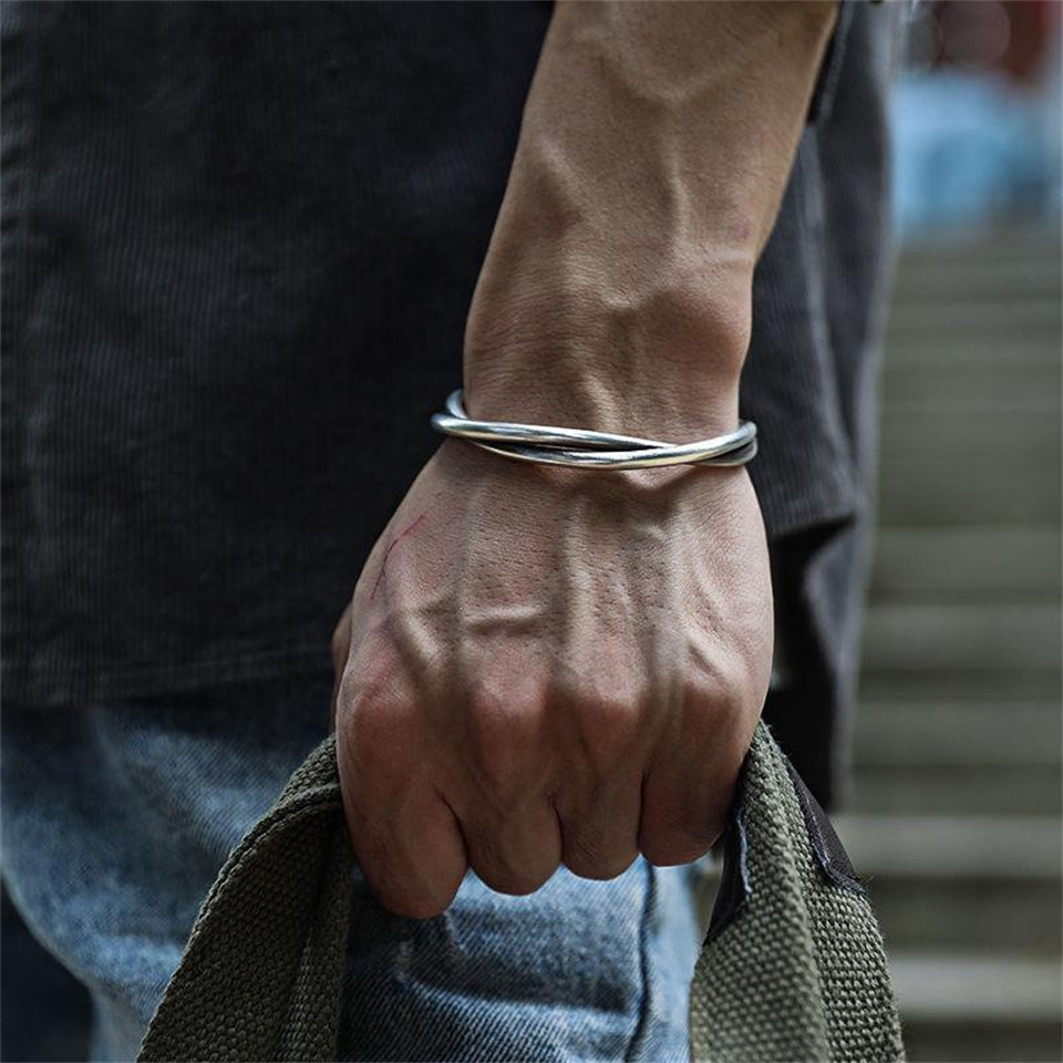 Handmade Twisted Wire Bracelet Men&