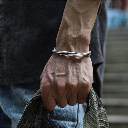 Handmade Twisted Wire Bracelet Men&