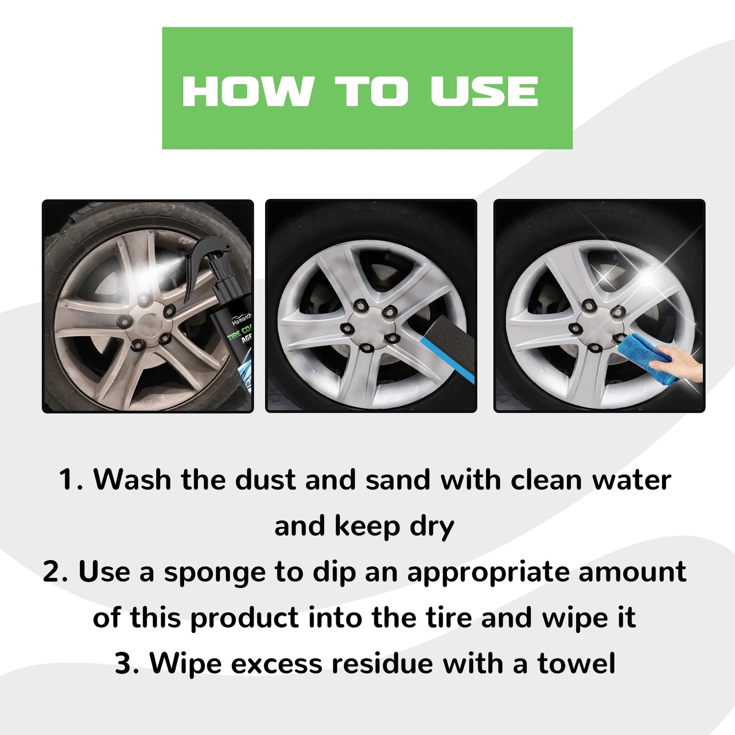 Tire Coating Agent, Automobile Tire Clean Decontamination Anti Aging Renovate Polishing Agent