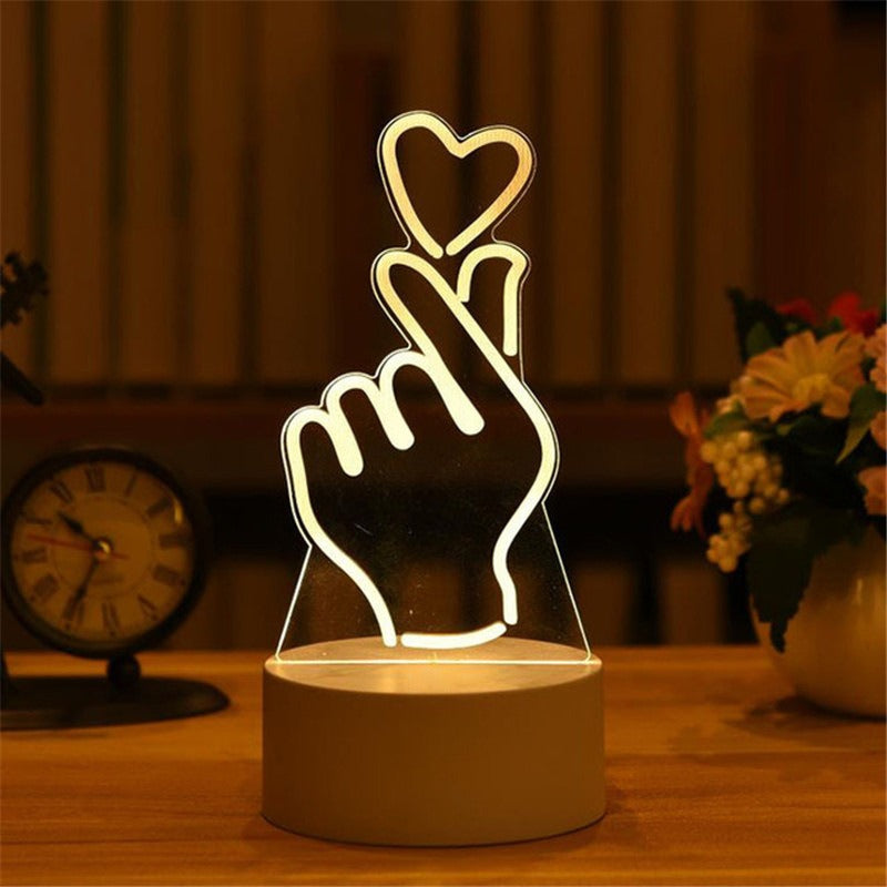 3D Night Light LED Table Light Creative Gift Bedhead Light Small Gift Valentine&