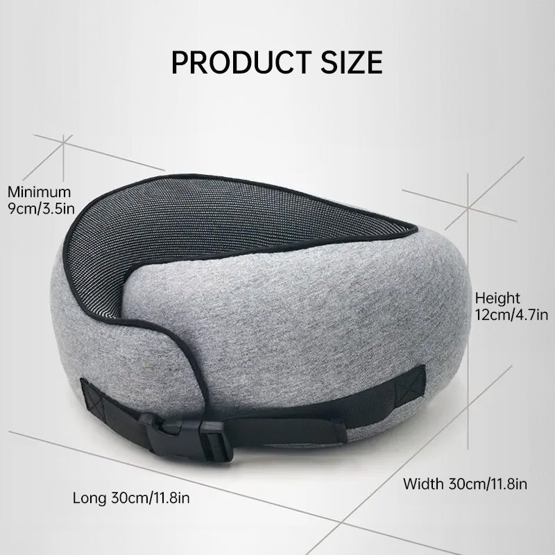 Memory Foam Neck Travel Pillow: Soft, 360° Head Support, for Home, Plane &amp; Car
