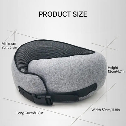 Memory Foam Neck Travel Pillow: Soft, 360° Head Support, for Home, Plane &amp; Car