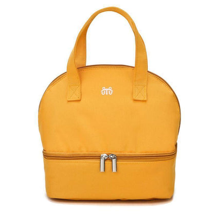 Japanese style double layer portable lunch box bag picnic bag thick large capacity aluminum foil insulation bag